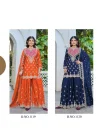 1119 To 1122 Qayamat Chinon Embroidery Sharara Suits